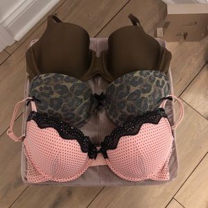 3 H&M 36C & 34C Bras like NEW with underwire
